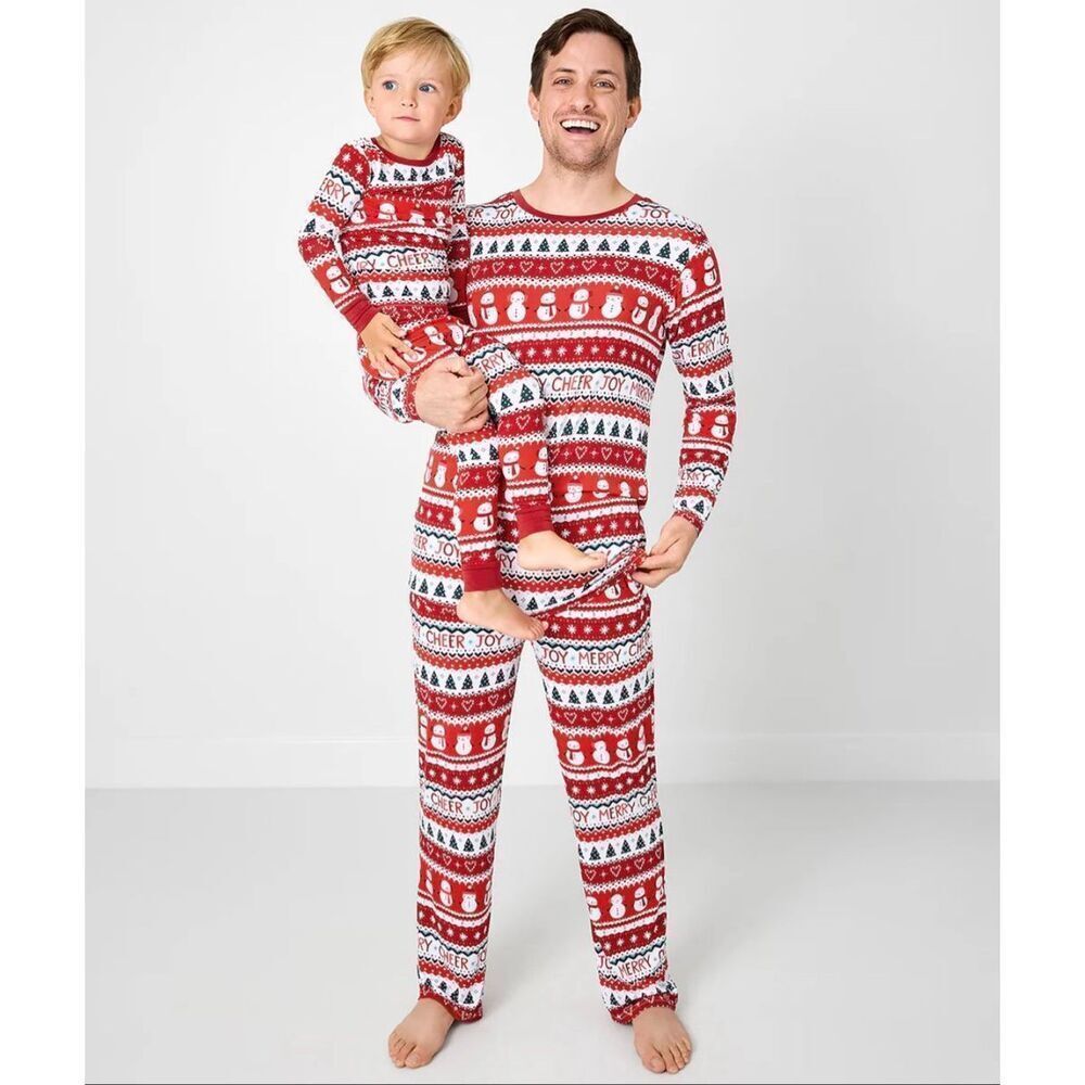 Little Sleepies Festive Fair Isle Men’s Long Sleeve Pajama Set Size L/XL